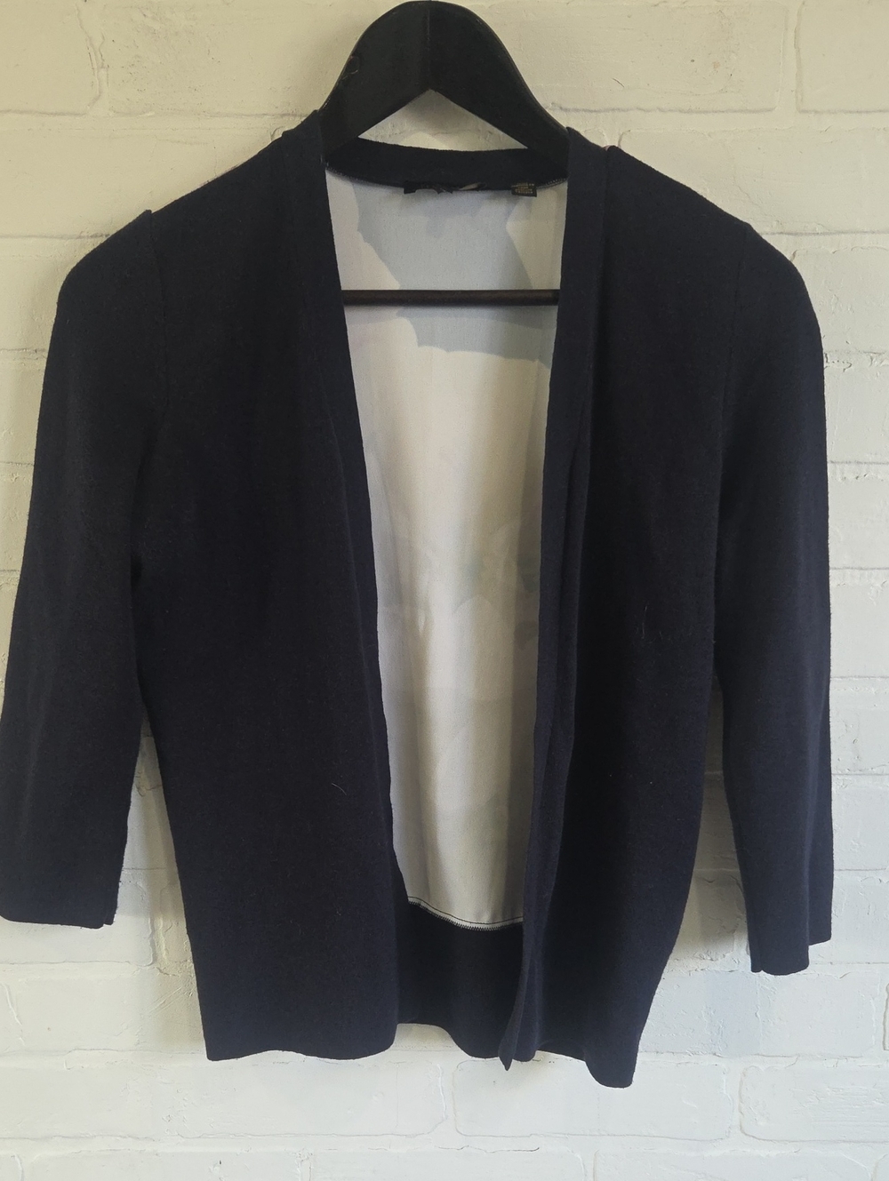 Ted Baker Navy Open-Front Knit Cardigan